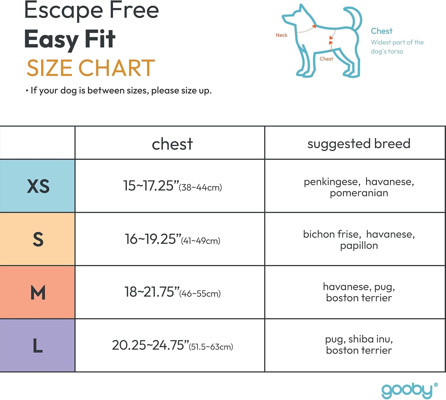 Gooby Escape Free Easy Fit — Arnés Antijale con Diseño Step-In y Hebilla de Liberación Rápida para Perros Pequeños y Medianos