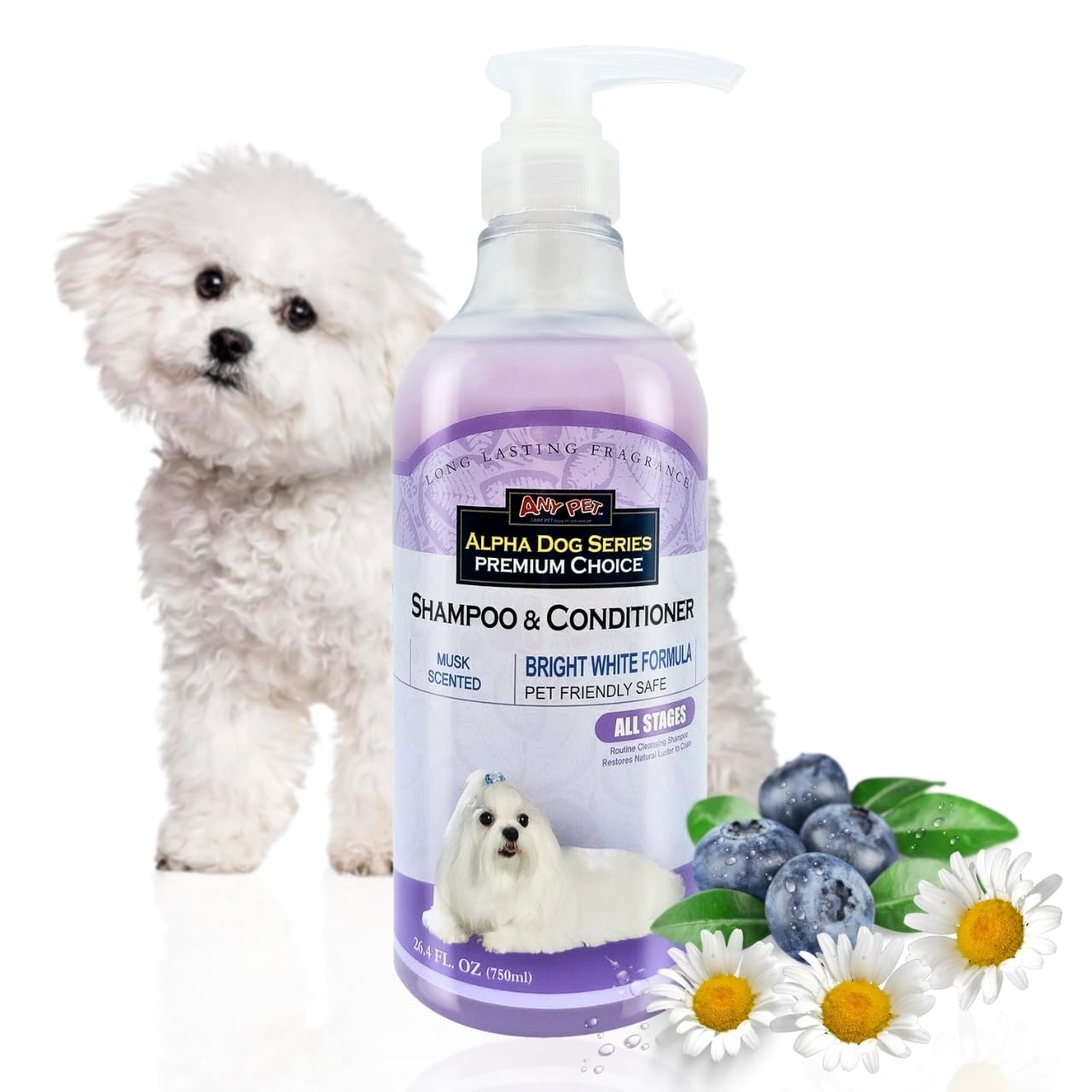 Alpha Dog Series — Shampoo y Acondicionador 2 en 1 con Aloe Vera para Perro, Fórmula Natural, pH Balanceado y Sin Lágrimas