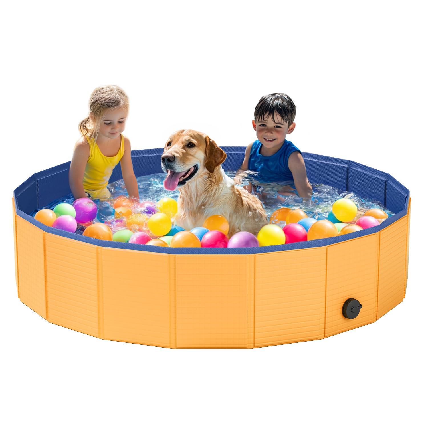 Alberca Plegable para Perros — Tina de Baño y Chapoteo Exterior para Mascotas