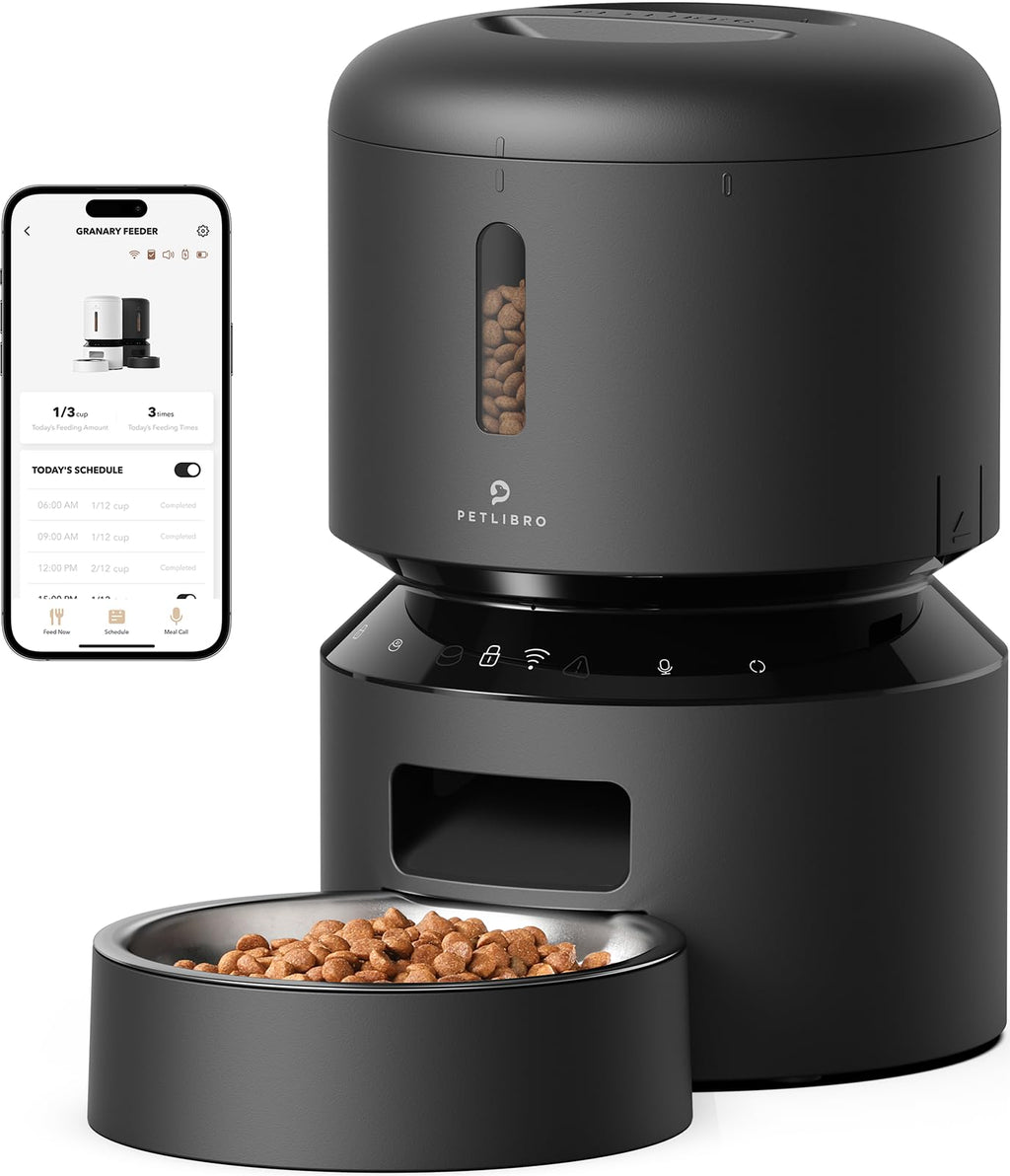 PETLIBRO — Comedero Automático WiFi 5G con Dispensador de Alimento para Gatos y Perros, 5L, hasta 10 Comidas por Día y Sensor de Alimento Bajo
