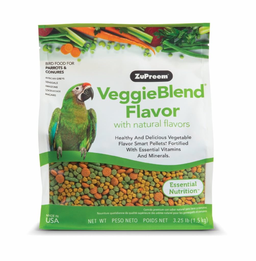 ZuPreem FruitBlend — Alimento en Pellets para Aves Medianas y Grandes (Loro, Conure, Caique, Gris Africano, Eclectus, Cacatúa Pequeña)
