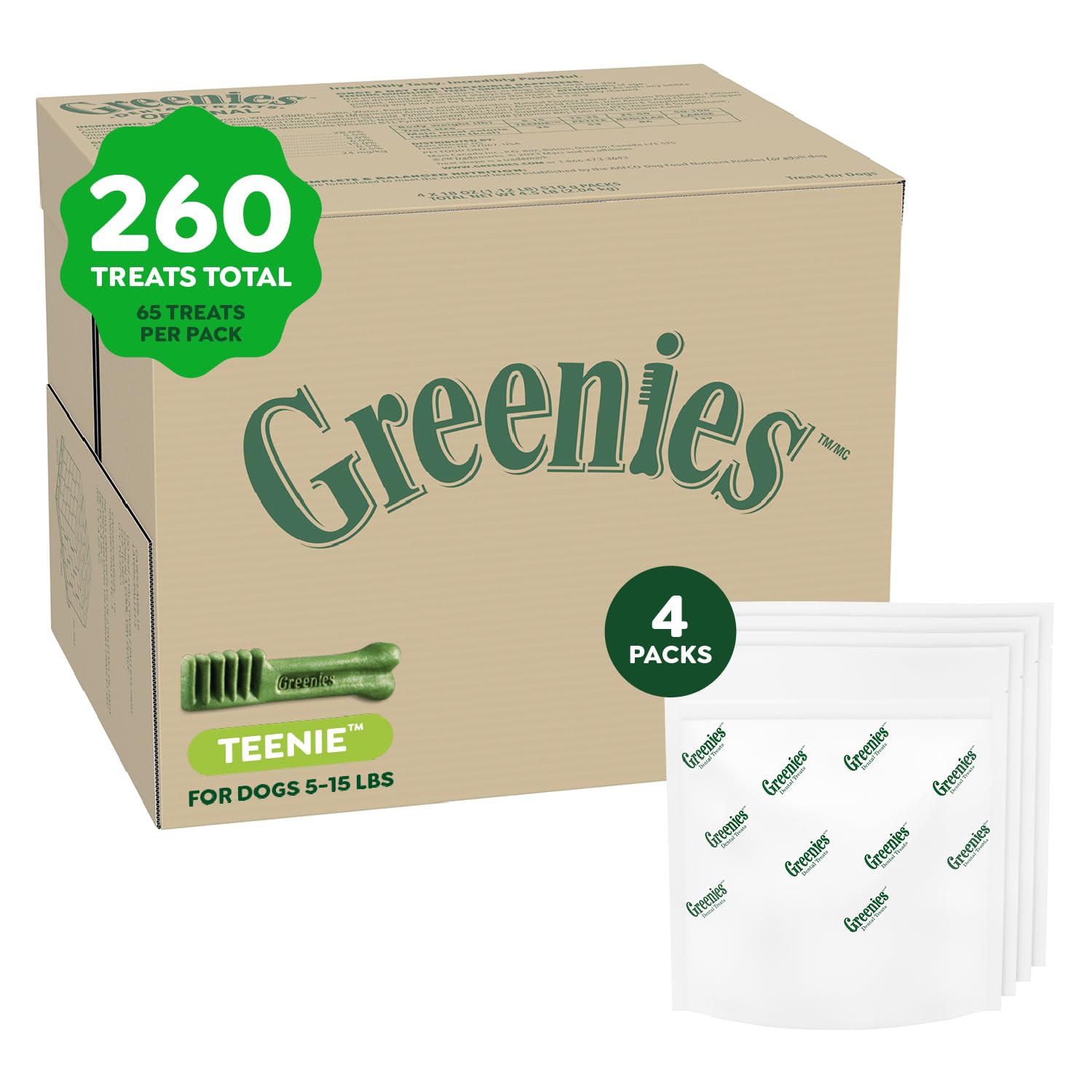 Greenies Teenie — Premios Dentales Naturales para Perro Pequeño