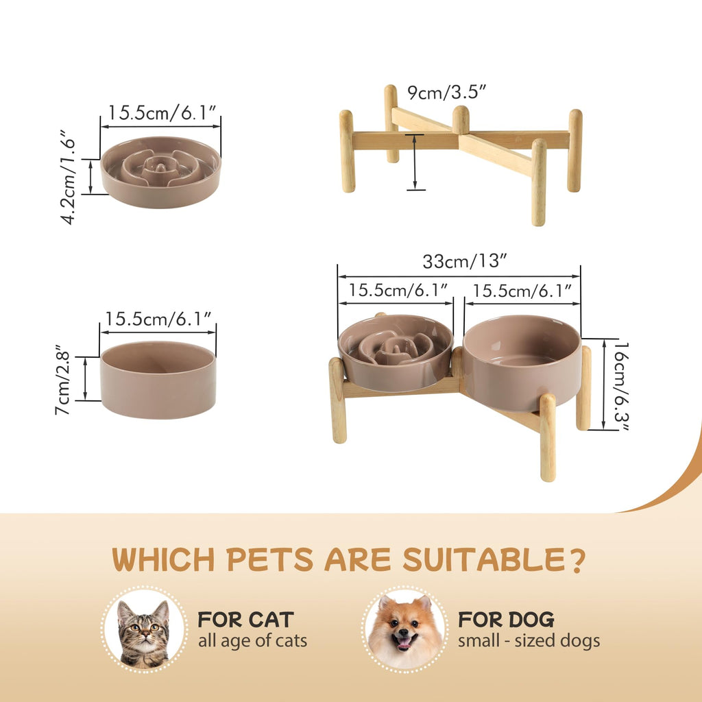 Havniva — Tazón Comedero Lento de Cerámica para Mascotas — Alimentación Pausada y Saludable para Perros y Gatos
