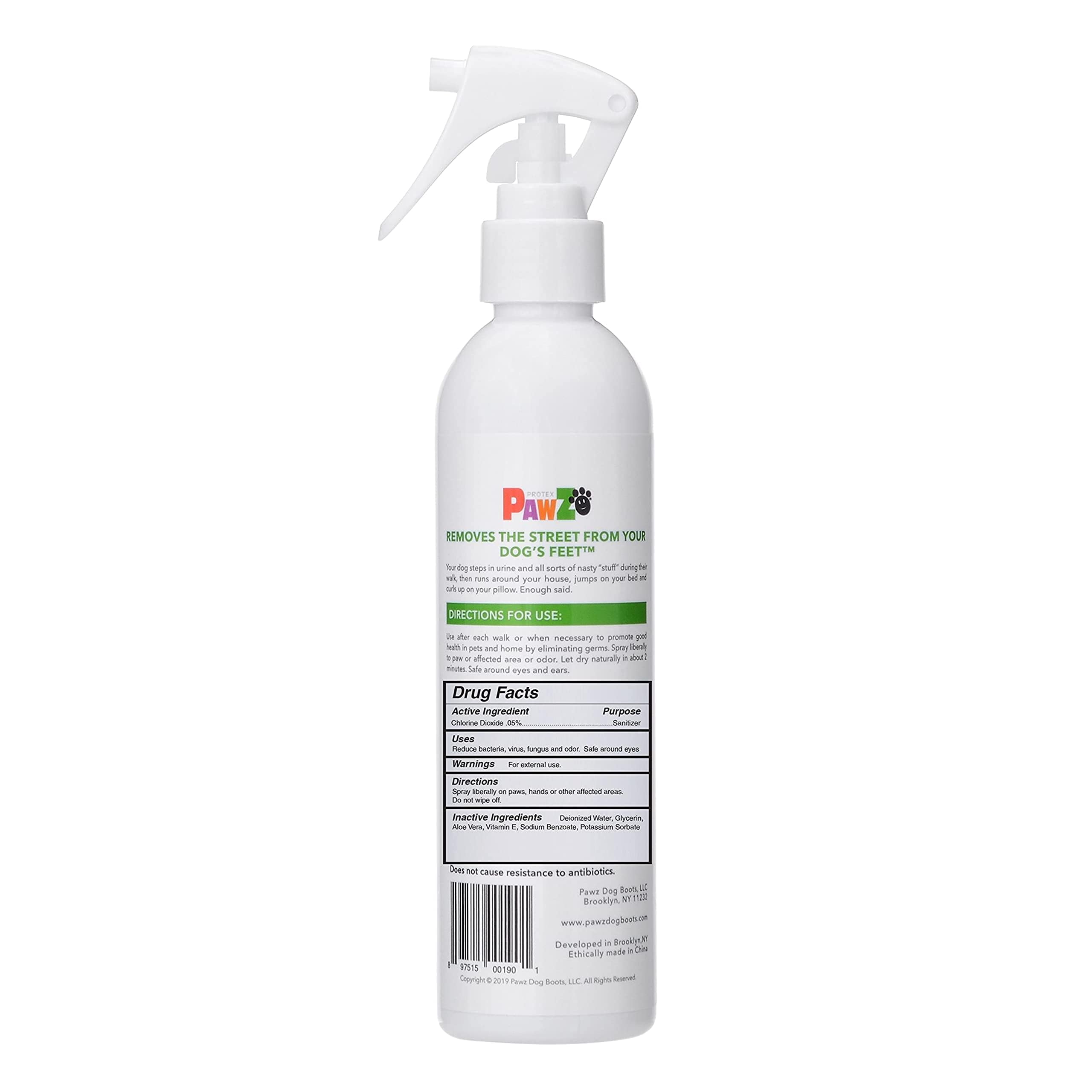 PawZ SaniPaw — Spray Limpiador de Patas y Eliminador de Olores para Perro