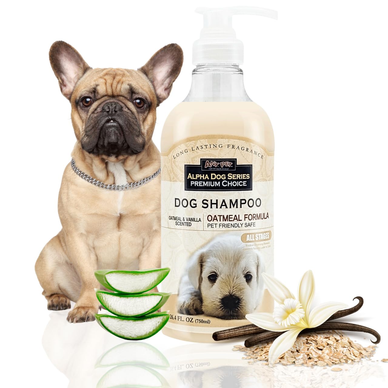 Alpha Dog Series — Shampoo y Acondicionador 2 en 1 con Aloe Vera para Perro, Fórmula Natural, pH Balanceado y Sin Lágrimas