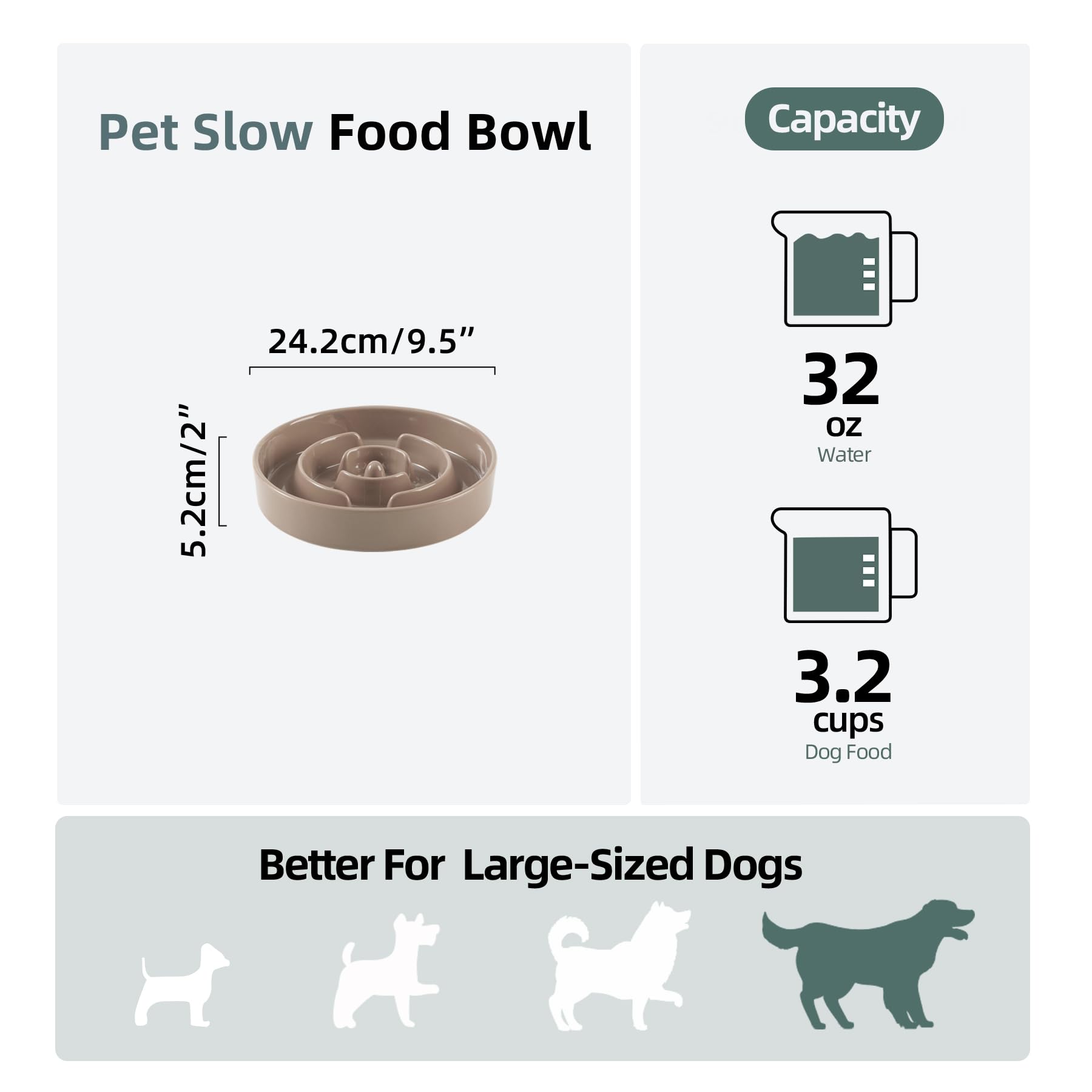 Havniva — Tazón Comedero Lento de Cerámica para Mascotas — Alimentación Pausada y Saludable para Perros y Gatos