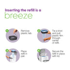 Litter Genie Bolsas de Repuesto para Contenedor de Arena — Paquete de 3 Rollos (28 pies totales) | Hasta 6 Meses de Uso | Control de Olores para Gatos