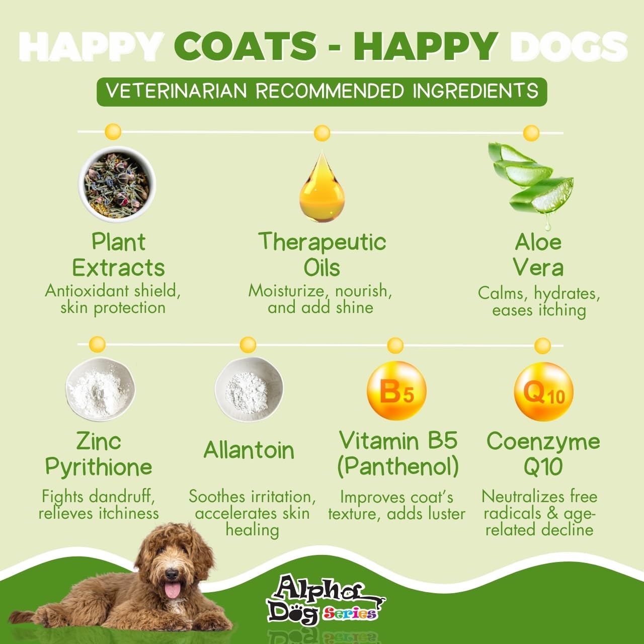 Alpha Dog Series — Shampoo y Acondicionador 2 en 1 con Aloe Vera para Perro, Fórmula Natural, pH Balanceado y Sin Lágrimas