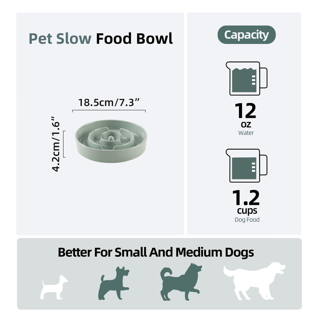 Havniva — Tazón Comedero Lento de Cerámica para Mascotas — Alimentación Pausada y Saludable para Perros y Gatos
