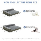 BFPETHOME — Cama Ortopédica Impermeable Estilo Sofá con Cubierta Lavable y Base Antiderrapante para Perros