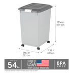 IRIS USA — Contenedor de Almacenamiento para Alimento de Perro con Ruedas y Tapa Hermética