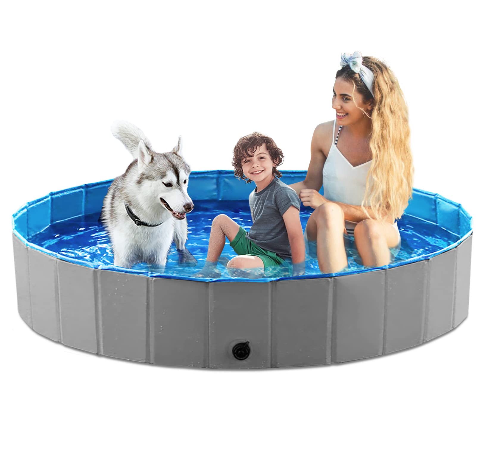 Jasonwell — Alberca Plegable y Portátil para Perros, Gatos y Niños | Tina de Baño Antiderrapante sin Inflado
