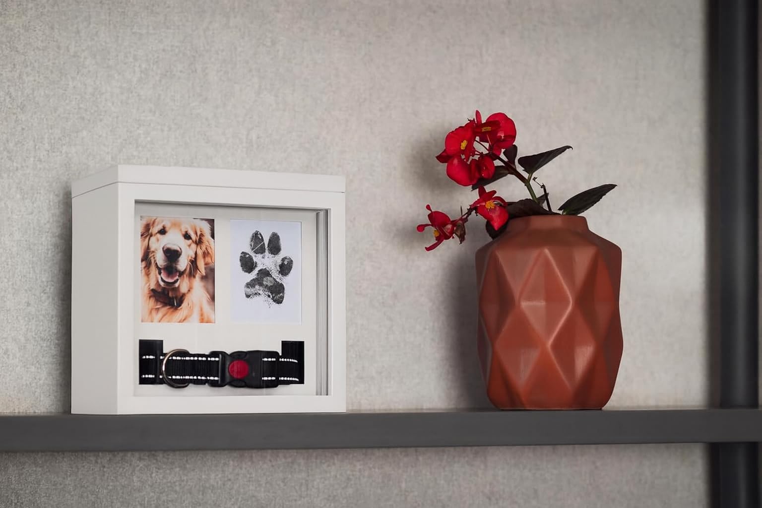 OtterPets — Urna Memorial para Cenizas de Mascotas con 4 Tipos de Exhibición, Kit de Huella y Bolsa de Franela para Perros y Gatos