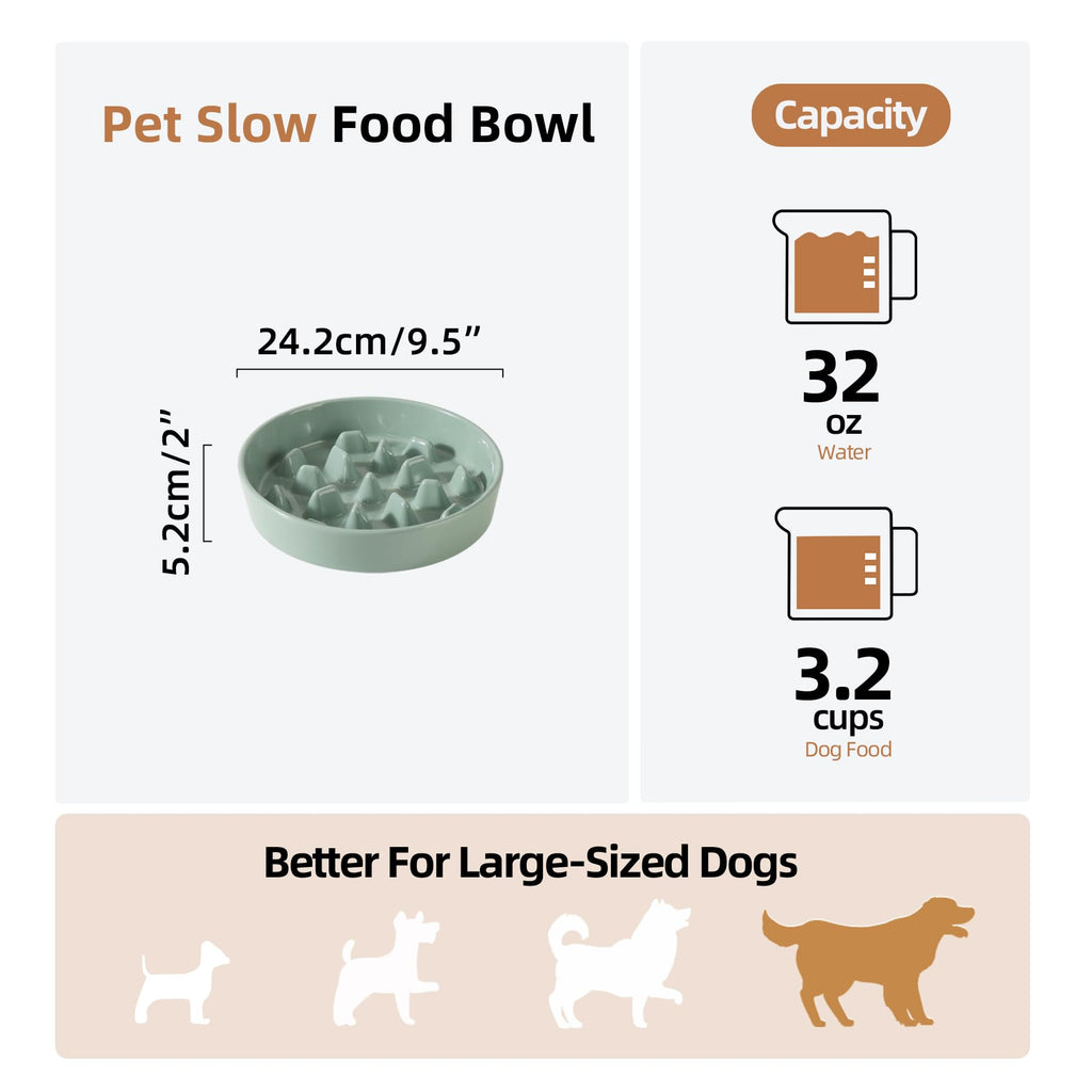 Havniva — Tazón Comedero Lento de Cerámica para Mascotas — Alimentación Pausada y Saludable para Perros y Gatos