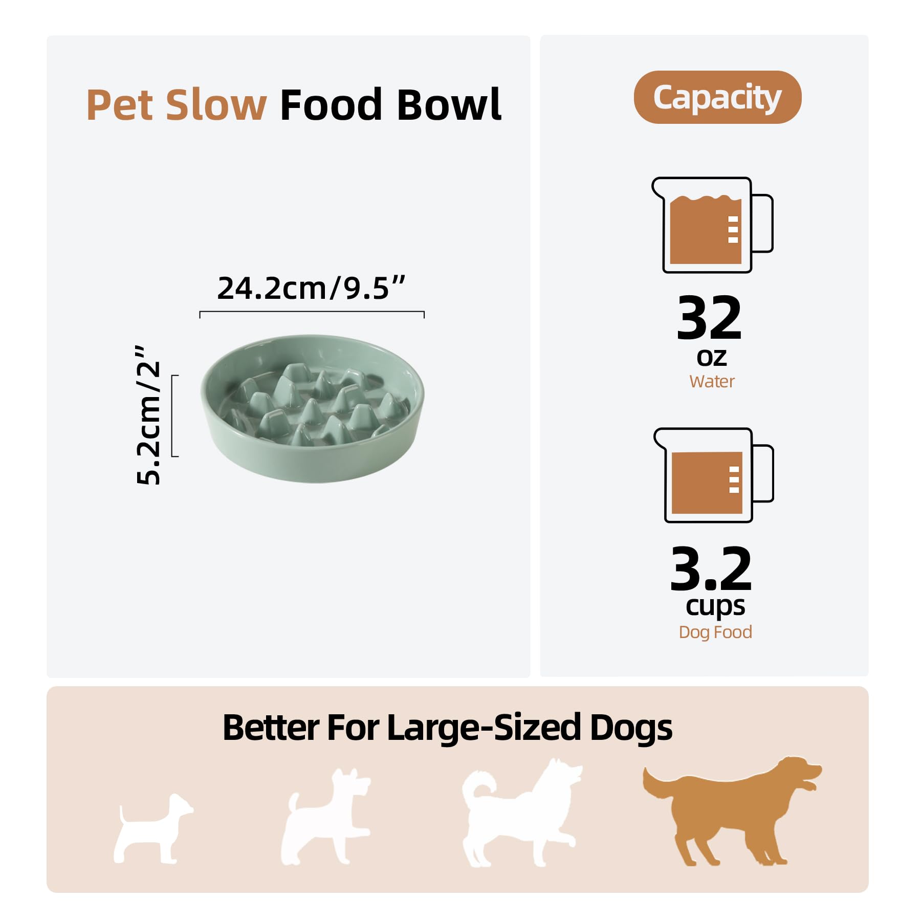 Havniva — Tazón Comedero Lento de Cerámica para Mascotas — Alimentación Pausada y Saludable para Perros y Gatos
