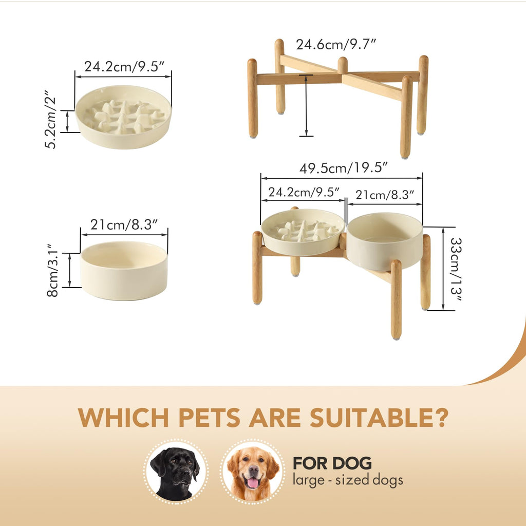 Havniva — Tazón Comedero Lento de Cerámica para Mascotas — Alimentación Pausada y Saludable para Perros y Gatos