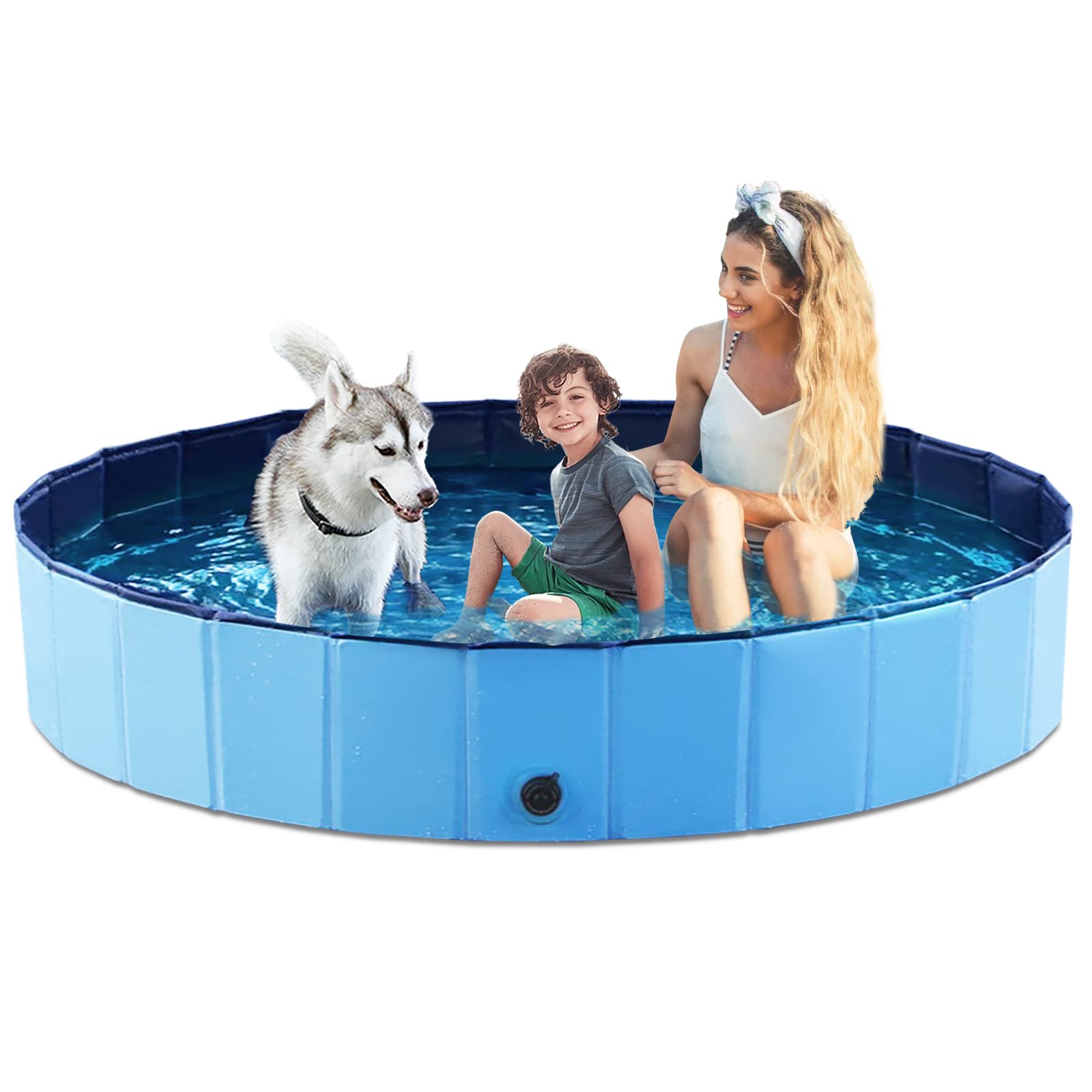 Jasonwell — Alberca Plegable y Portátil para Perros, Gatos y Niños | Tina de Baño Antiderrapante sin Inflado