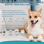 Gomitas para Alergias en Perros con Probióticos — 200 Masticables Suaves para Alivio de Picazón, Piel Sensible, Soporte Inmune y Salud Digestiva, Sabor Pollo