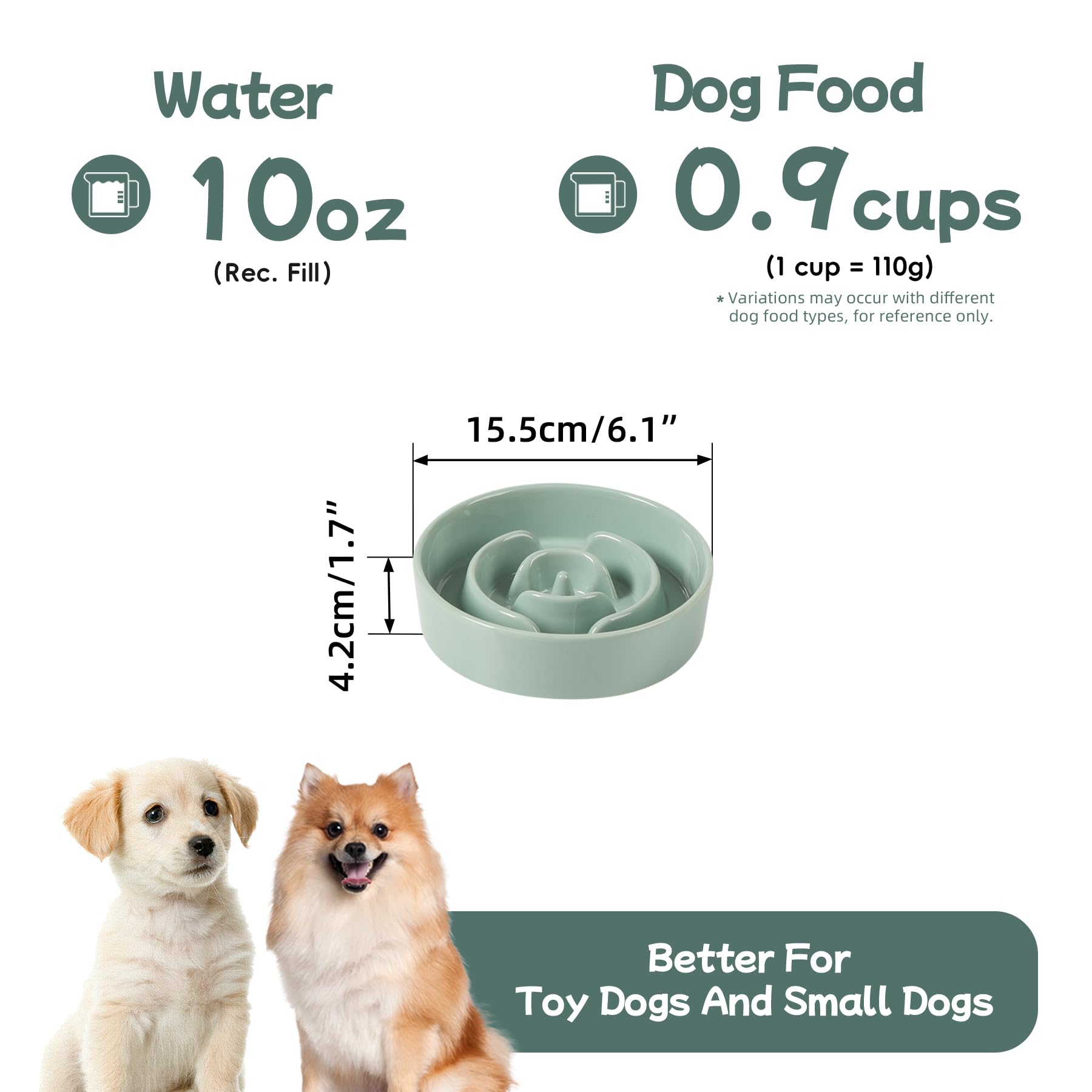 Havniva — Tazón Comedero Lento de Cerámica para Mascotas — Alimentación Pausada y Saludable para Perros y Gatos