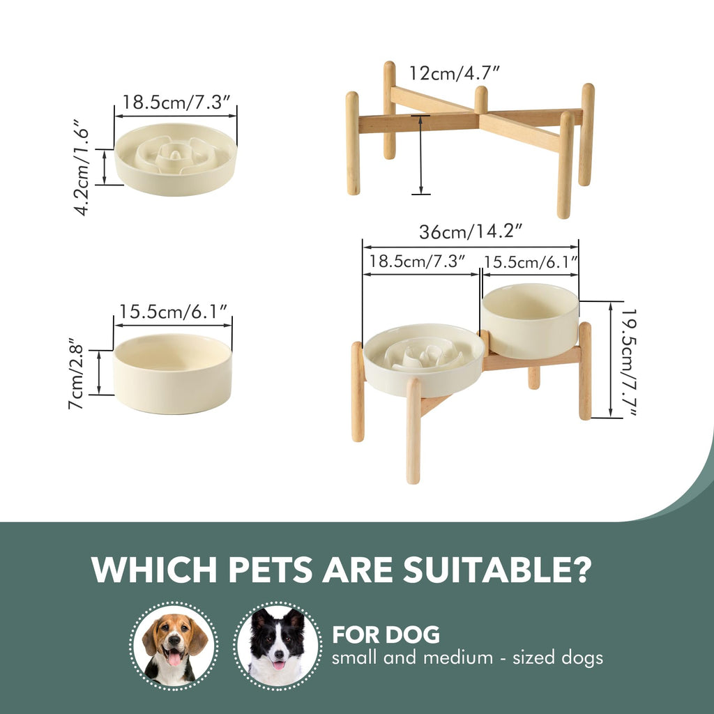 Havniva — Tazón Comedero Lento de Cerámica para Mascotas — Alimentación Pausada y Saludable para Perros y Gatos