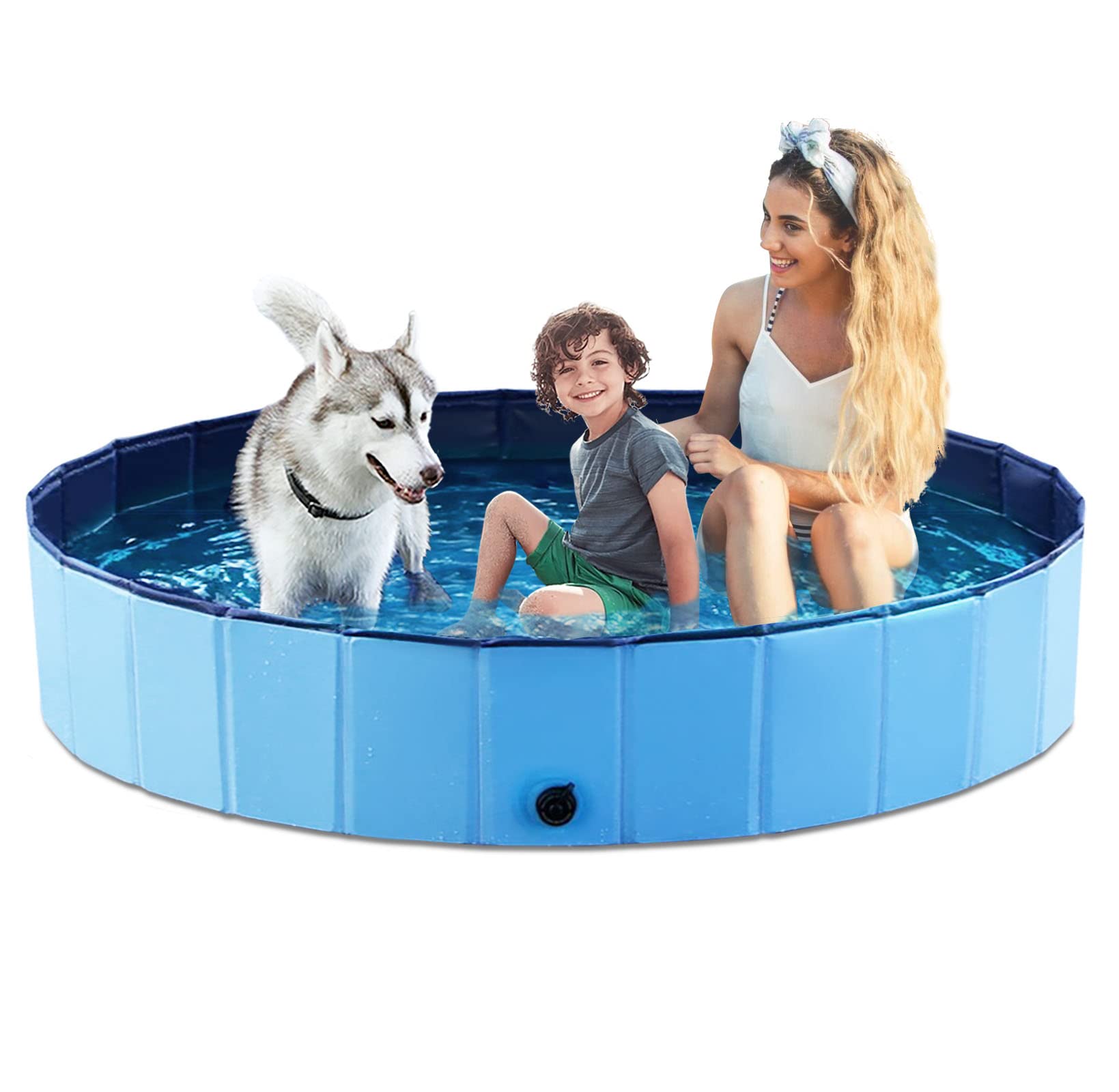 Jasonwell — Alberca Plegable y Portátil para Perros, Gatos y Niños | Tina de Baño Antiderrapante sin Inflado