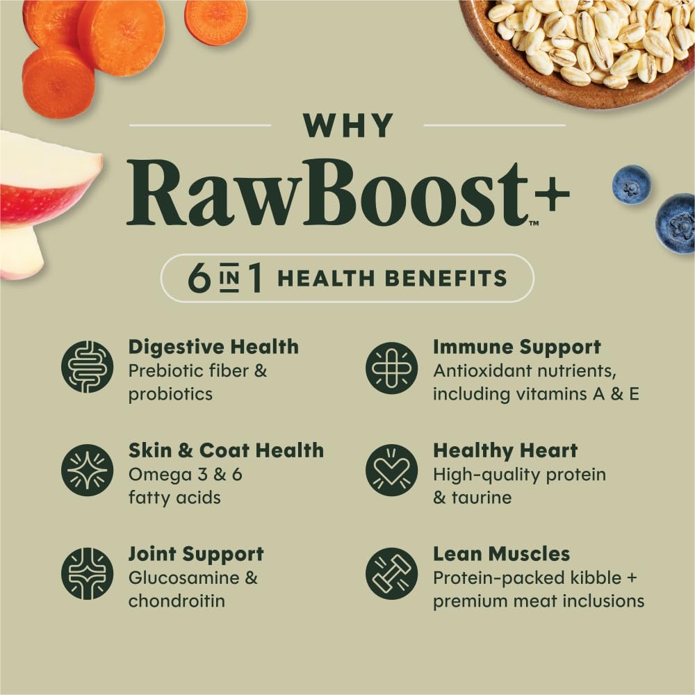 Instinct RawBoost Whole Grain — Alimento para Perro con Trozos de Pollo Crudo Deshidratado y Granos Enteros