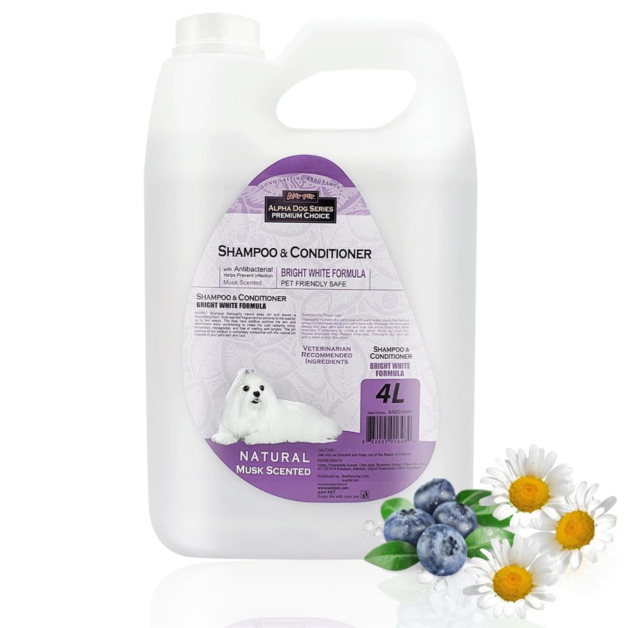 Alpha Dog Series — Shampoo y Acondicionador 2 en 1 con Aloe Vera para Perro, Fórmula Natural, pH Balanceado y Sin Lágrimas