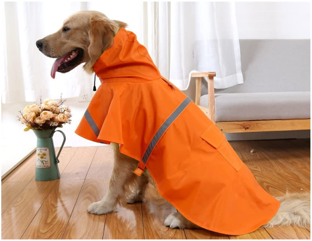 Mikayoo — Impermeable con Capucha y Tira Reflectante para Perro, Ligero y Ajustable
