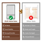 Corralito y Reja Divisoria de Metal para Perros — Puerta Abatible, Plegable y Autoportante para Interiores