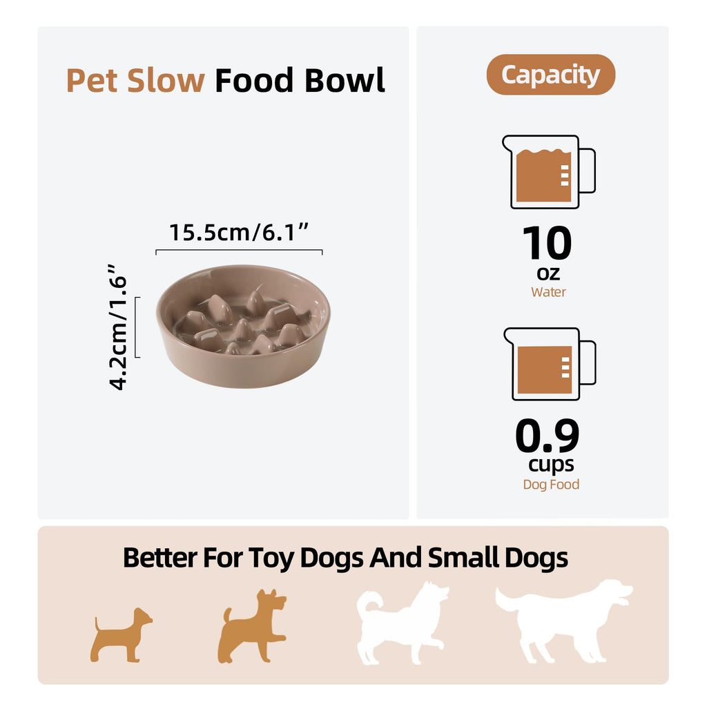 Havniva — Tazón Comedero Lento de Cerámica para Mascotas — Alimentación Pausada y Saludable para Perros y Gatos