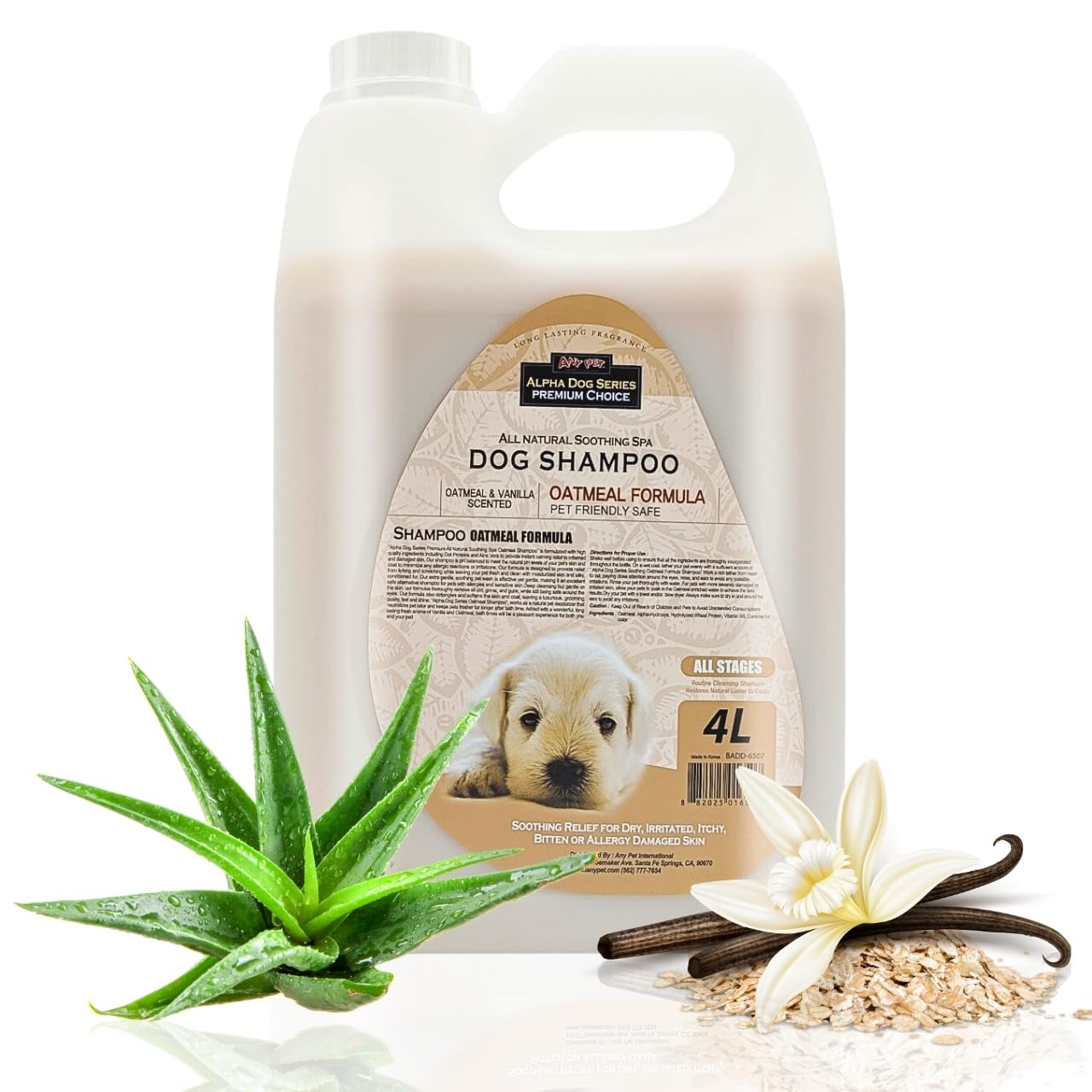 Alpha Dog Series — Shampoo y Acondicionador 2 en 1 con Aloe Vera para Perro, Fórmula Natural, pH Balanceado y Sin Lágrimas