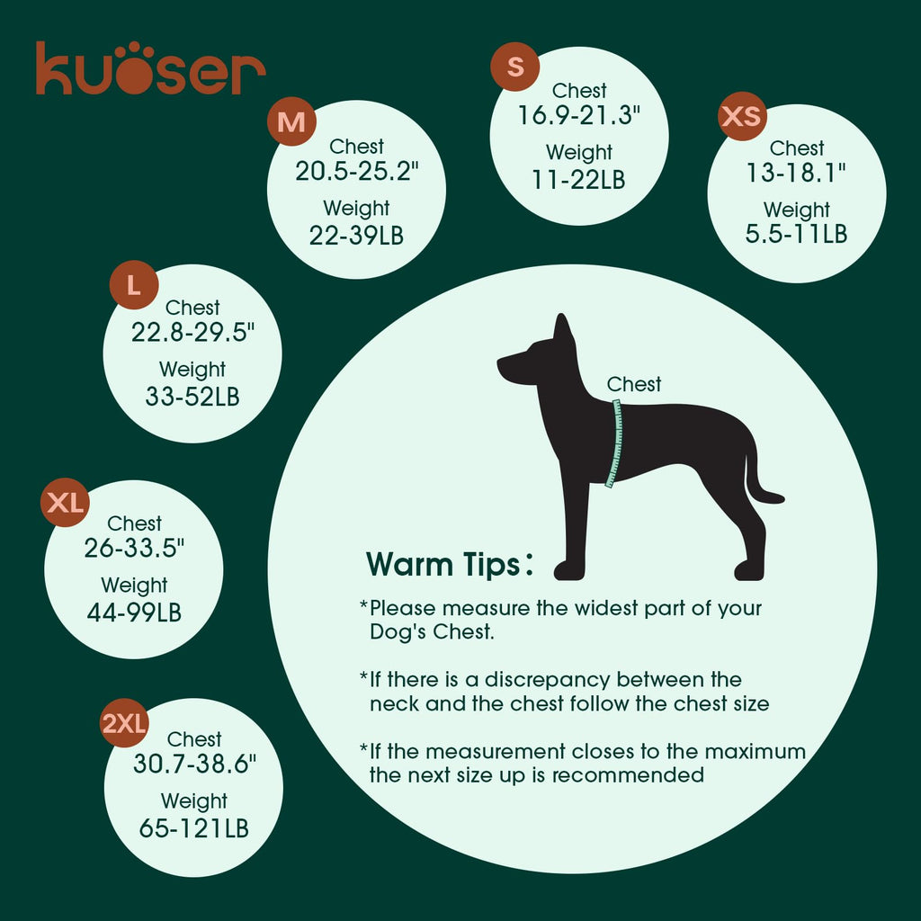 Kuoser — Chaleco Salvavidas con Alta Flotación, Tiras Reflectantes y Asa de Rescate para Perros