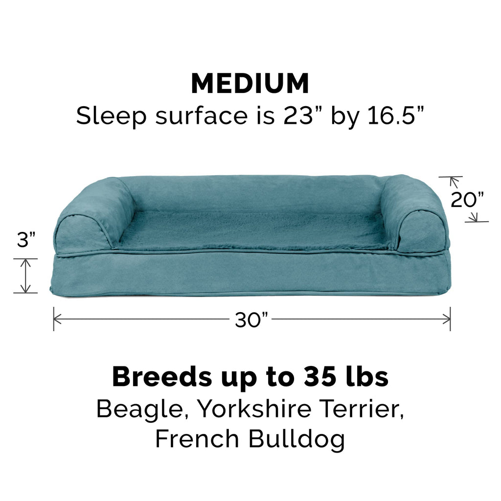 Furhaven Cooling Gel — Cama Ortopédica con Gel Refrescante, Bolsters Removibles y Cubierta Lavable para Perros Grandes