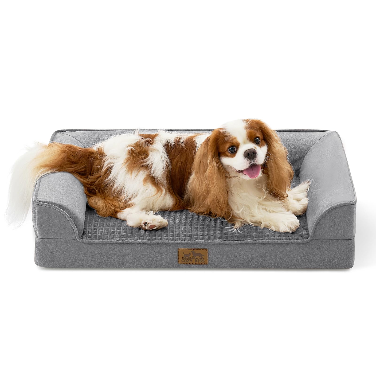 COZY KISS — Cama Ortopédica con Soporte en Espuma tipo Huevo y Bordes Acolchados en U para Perro