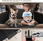SHARLOVY — Funda Cubre Asiento Trasero para Auto con Extensión y Hamaca, Resistente a Mordidas para Perros