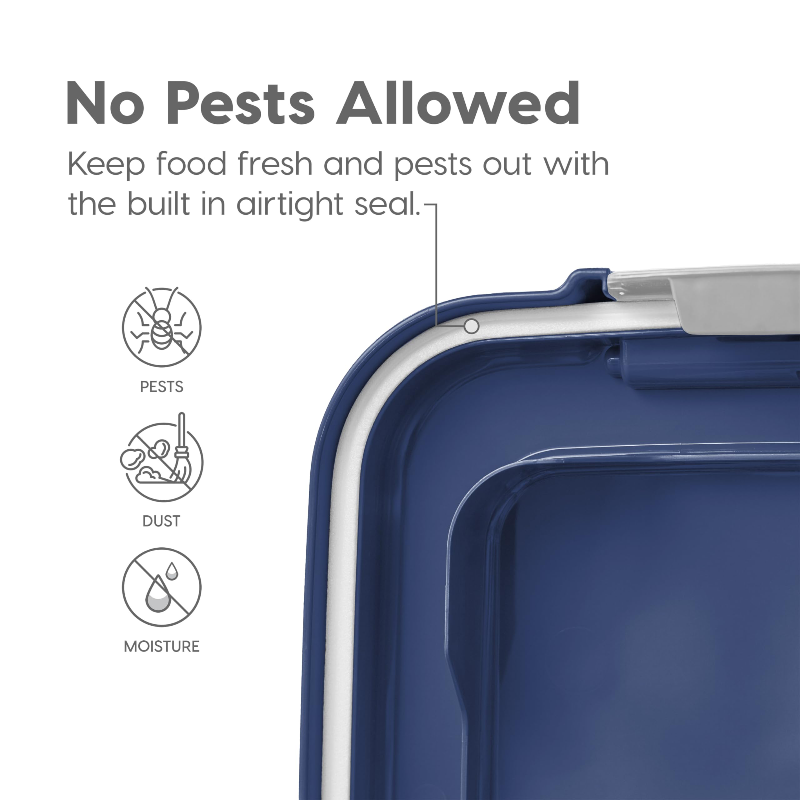 IRIS USA — Contenedor Hermético para Alimento de Perro y Gato, Combo 30 lbs y 11 lbs, Apilable con Ruedas y Taza Medidora de 2 Tazas
