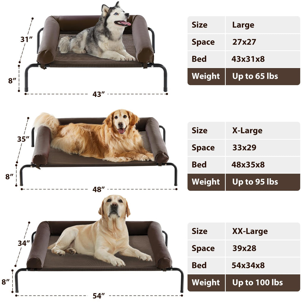 RRPETHOME — Cama Elevada Refrescante con Malla Transpirable y Patas Antideslizantes para Perros Grandes