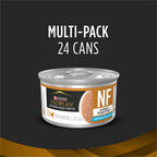 Purina Pro Plan Veterinary Diets NF Kidney Function Advanced Care — Alimento Húmedo en Paté para Gatos Adultos con Función Renal Avanzada, 24 Latas de 5.5 oz
