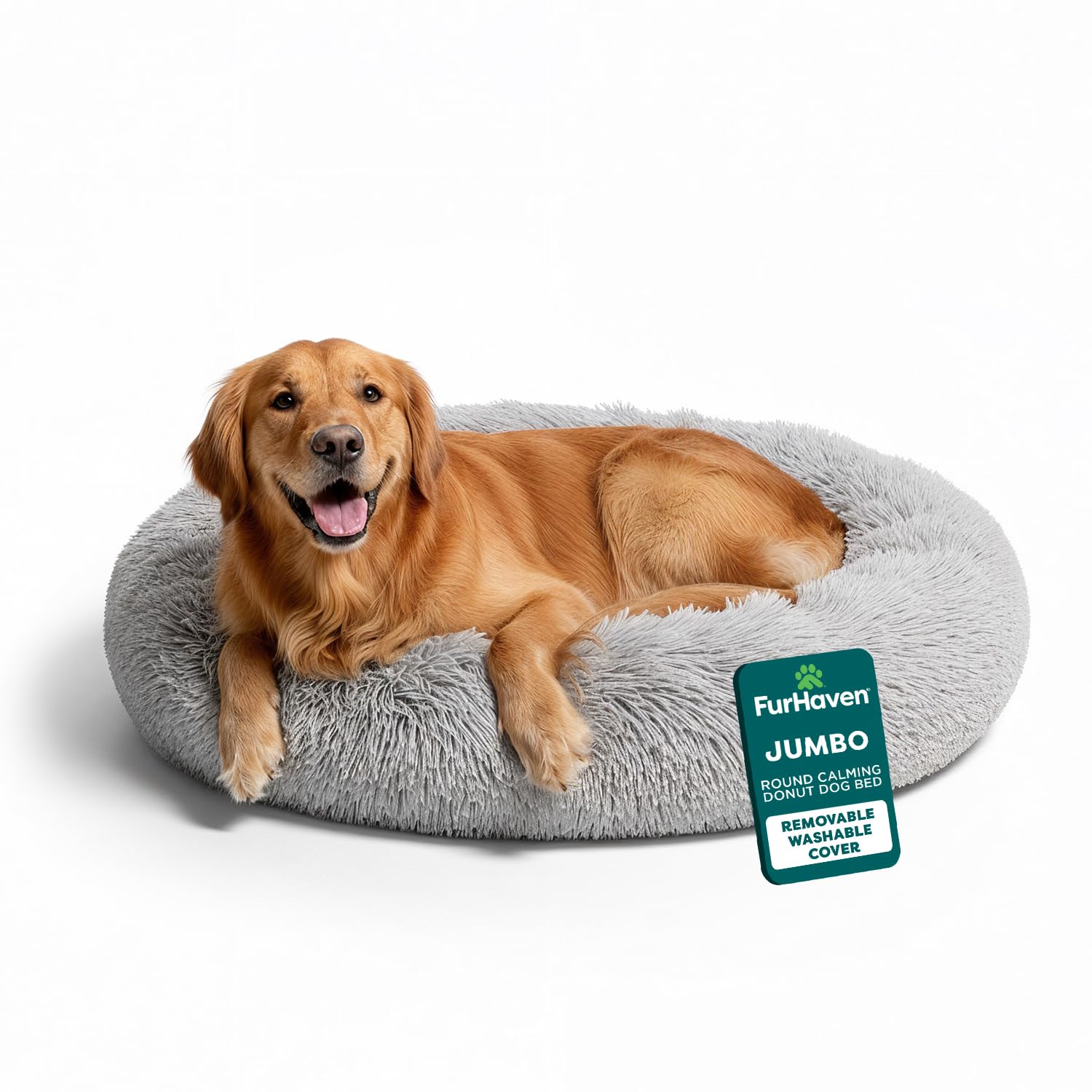 FurHaven Calming Cuddler — Cama Donut Calmante de Peluche para Perros y Gatos