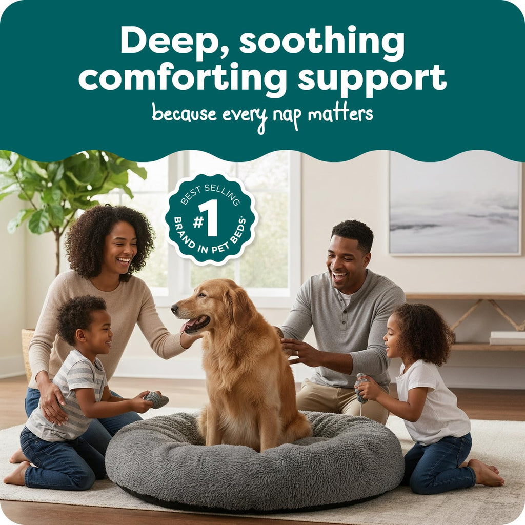 FurHaven Calming Cuddler — Cama Donut Calmante de Peluche para Perros y Gatos