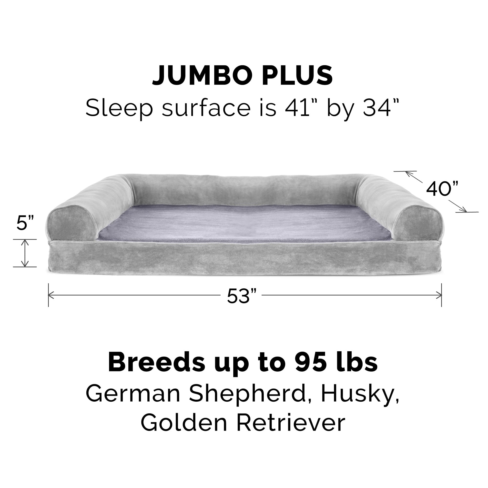 Furhaven Cooling Gel — Cama Ortopédica con Gel Refrescante, Bolsters Removibles y Cubierta Lavable para Perros Grandes