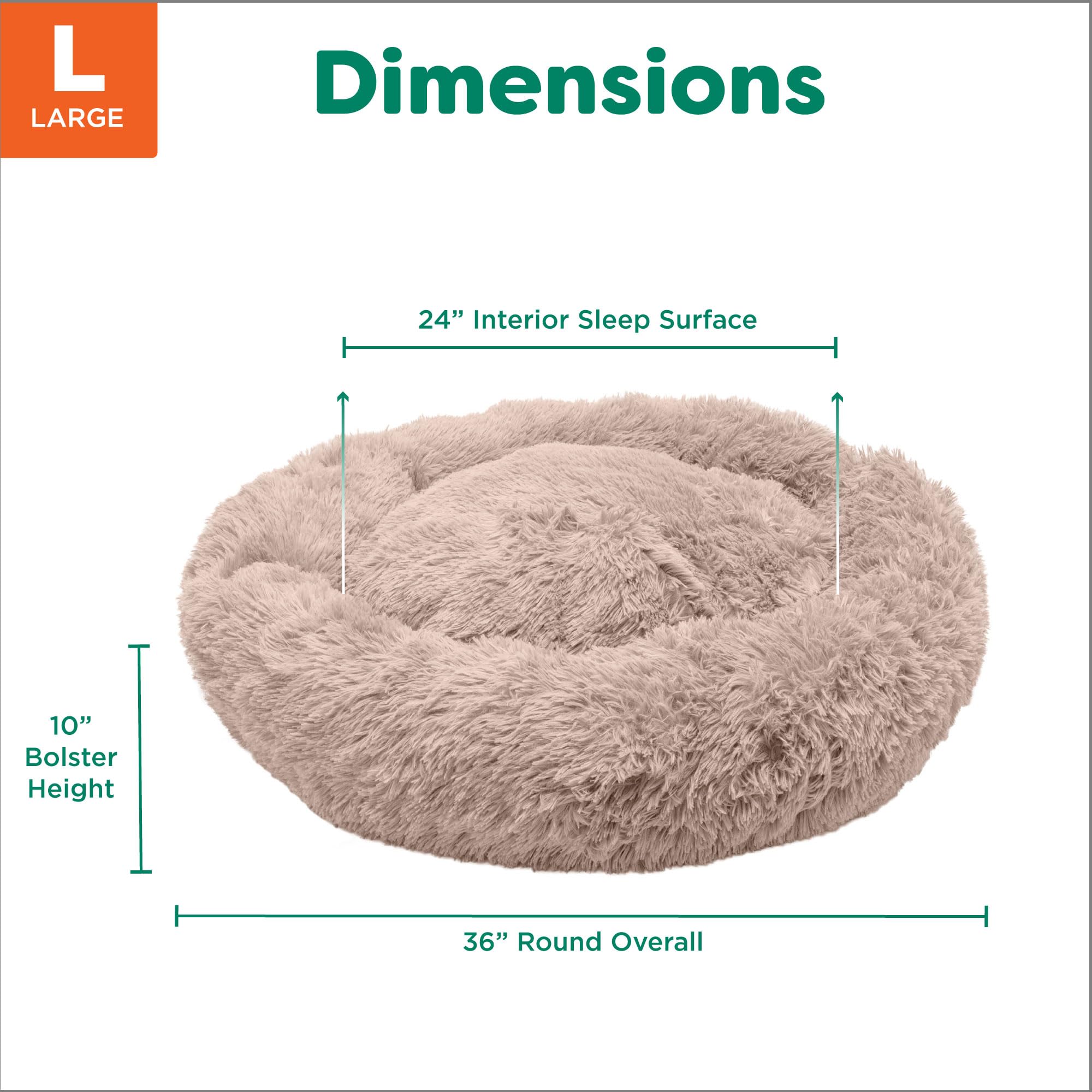 FurHaven Calming Cuddler — Cama Donut Calmante de Peluche para Perros y Gatos