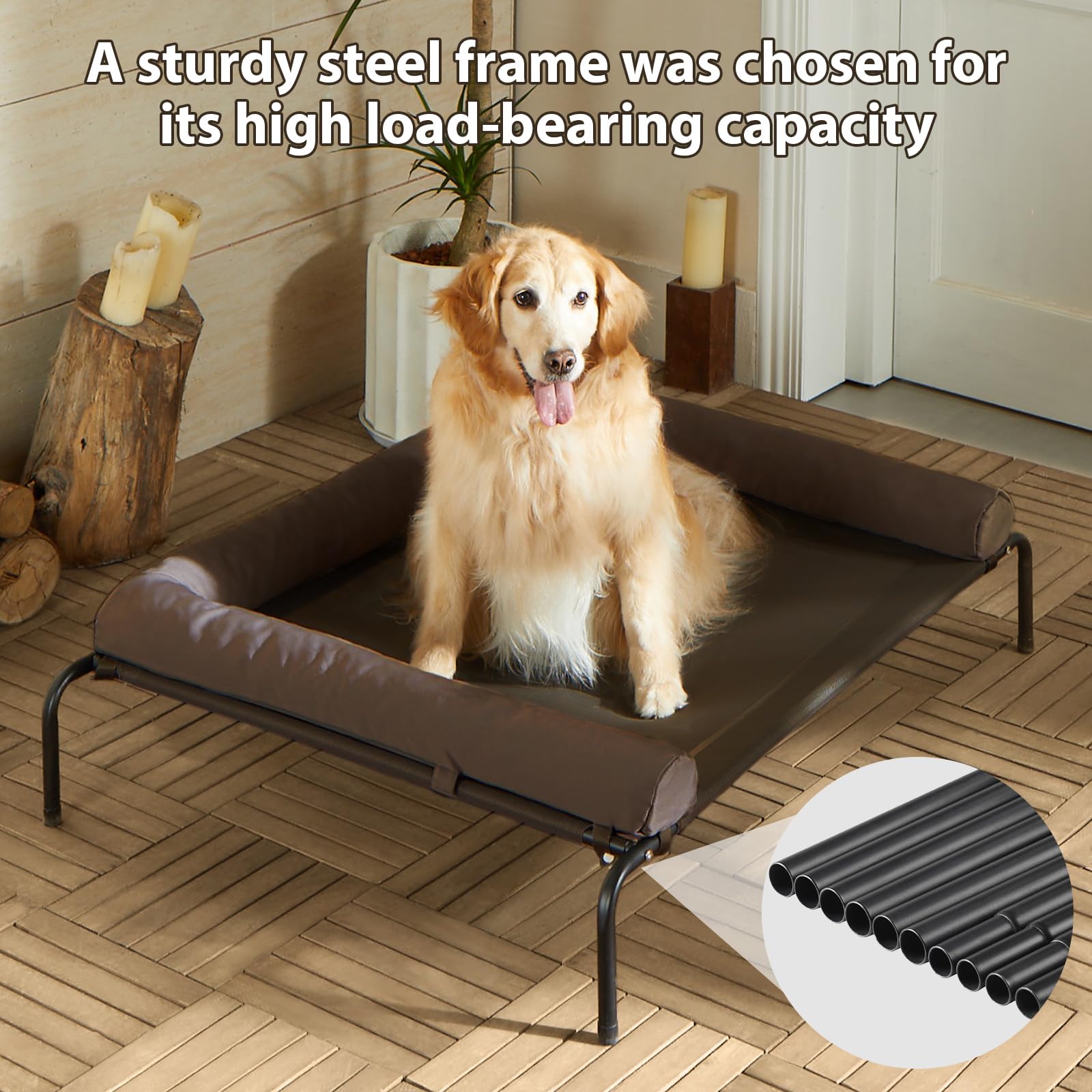 RRPETHOME — Cama Elevada Refrescante con Malla Transpirable y Patas Antideslizantes para Perros Grandes