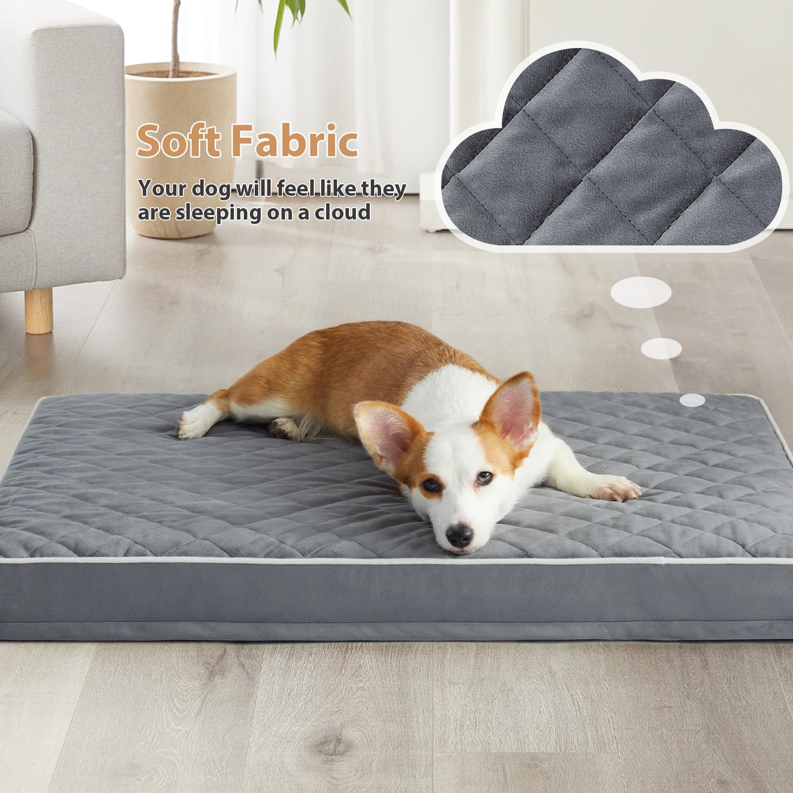 WNPETHOME — Cama Ortopédica Impermeable con Funda Lavable y Base Antideslizante para Perro