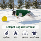 Lelepet — Chamarra Reversible Acolchada para Perro, Resistente al Viento y Agua, para Perros Pequeños