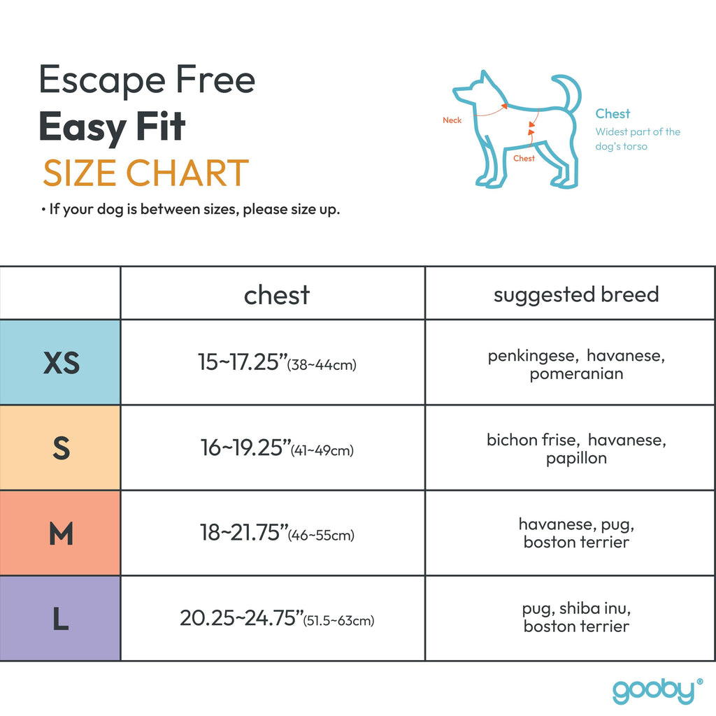 Gooby Escape Free Easy Fit — Arnés Antijale con Diseño Step-In y Hebilla de Liberación Rápida para Perros Pequeños y Medianos
