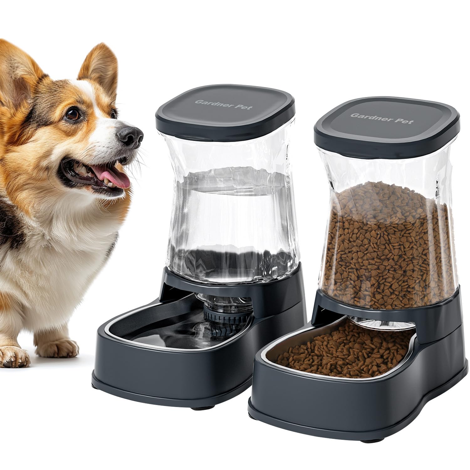 Gardner Pet — Bebedero Automático por Gravedad con Tazón de Acero Inoxidable para Perros y Gatos