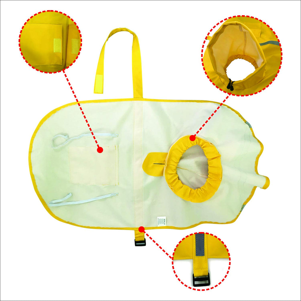 Mikayoo — Impermeable con Capucha y Tira Reflectante para Perro, Ligero y Ajustable