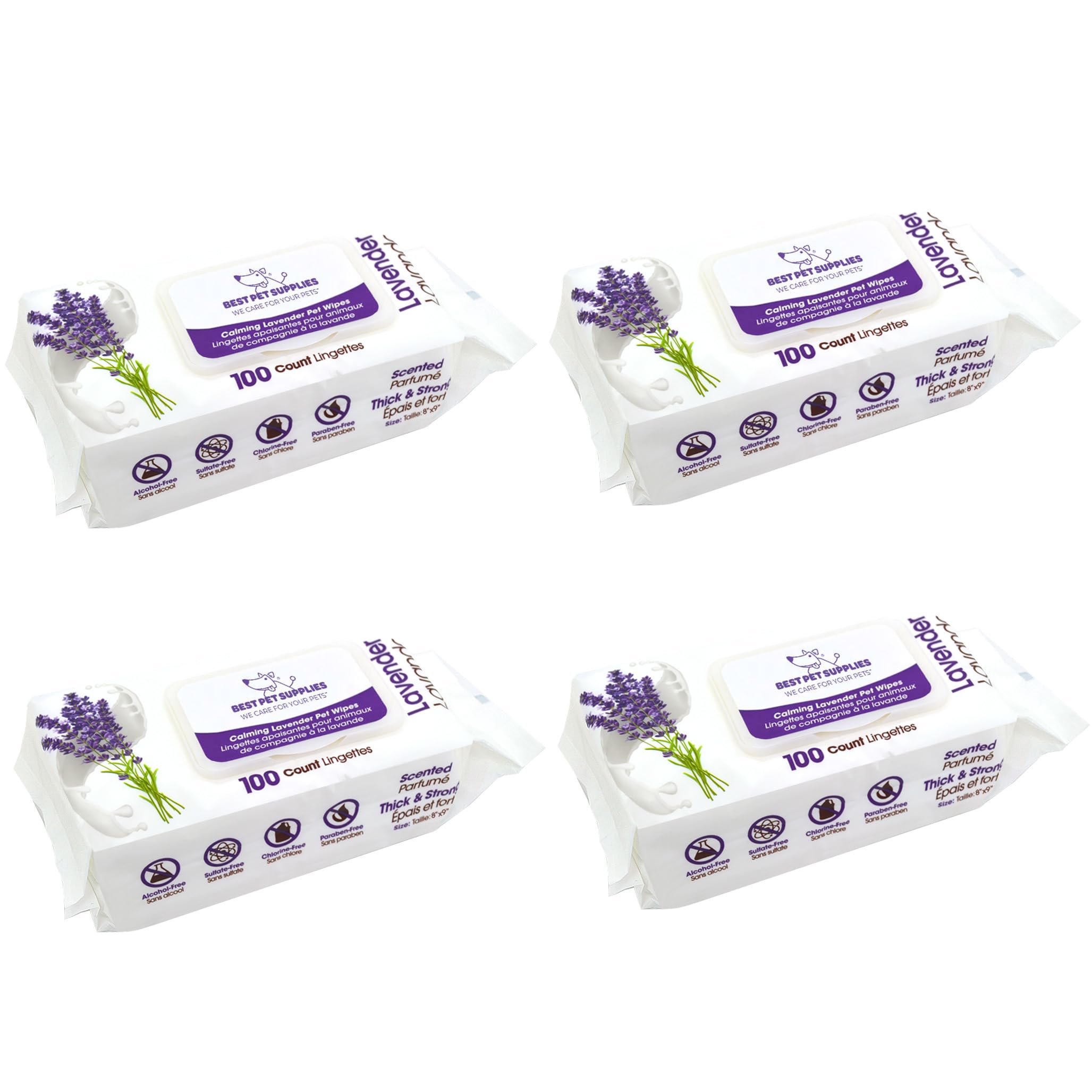 Best Pet Supplies — Toallitas Húmedas de Limpieza para Perros y Gatos, Paquete de 400, Base Vegetal, Desodorizante para Pelaje, Piel Seca, con Picazón o Sensible, Limpian Orejas, Patas, Cuerpo y Cola