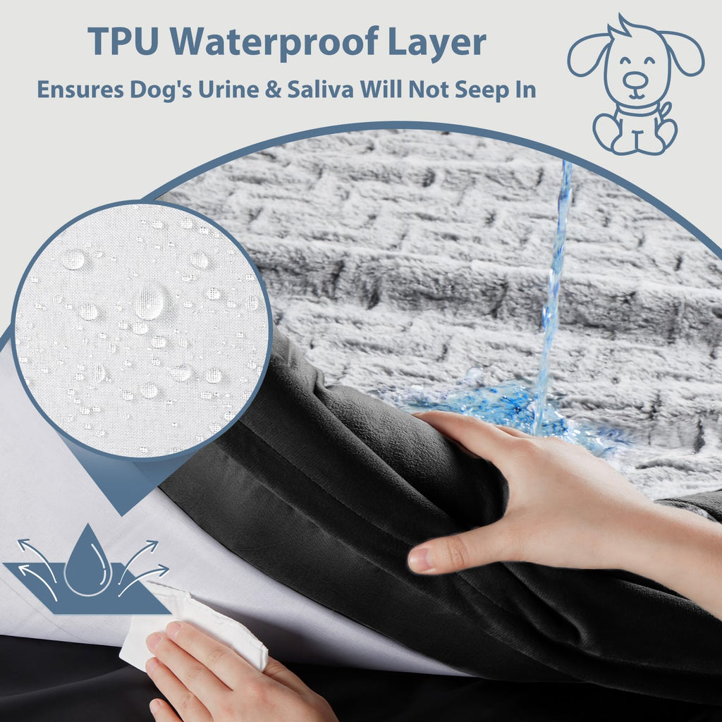 WNPETHOME — Cama Ortopédica Sofá para Perro XL con Cubierta Extraíble Impermeable y Bordes Acolchados